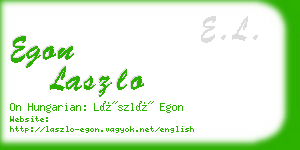 egon laszlo business card